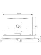Jika Pure fekete zuhanytálca 130x90cm 2164230160001