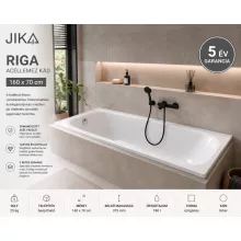 Jika Riga 160×70 cm egyenes acéllemez kád, fehér kivitelben