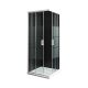 Jika Lyra Plus szögletes zuhanykabin 80x190 cm, átlátszó stripy üveg, fehér profilszín 2513810006651