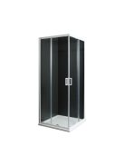 Jika Lyra Plus szögletes zuhanykabin 90x190 cm, átlátszó üveg, fehér profilszín 2513820006681
