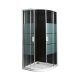 Jika Lyra Plus ívelt zuhanykabin 80x190 cm, átlátszó stripy üveg, fehér profilszín 2533810006651