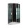 Jika Lyra Plus ívelt zuhanykabin 90x190 cm, átlátszó stripy üveg, fehér profilszín 2533820006651