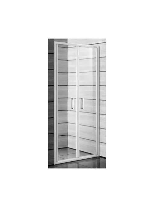 Jika Lyra Plus kétrészes zuhanyajtó 80x190 cm, átlátszó üveg, fehér profilszín 2563810006681