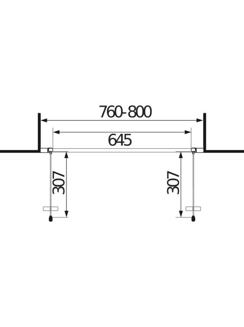 Jika Lyra Plus kétrészes zuhanyajtó 80x190 cm, átlátszó üveg, fehér profilszín 2563810006681