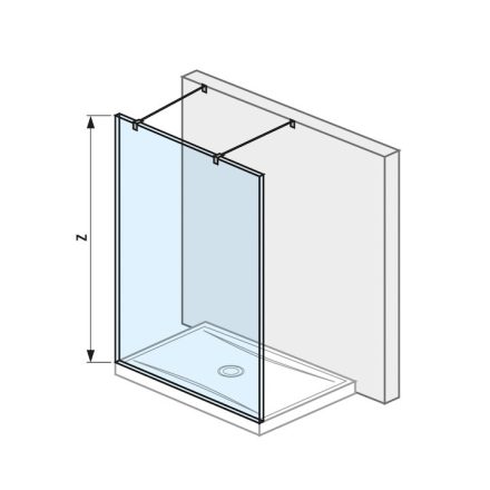 Jika Pure rögzített üvegfal 120cm 2674200026681