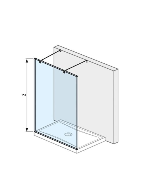 Jika Pure rögzített üvegfal 140cm 2674220026681