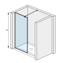   Jika Pure oldalfalhoz rögzített üvegfal 70cm 2674290026681