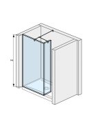 Jika Pure rövid részes üvegfal 70cm 2684210026681