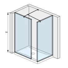 Jika Pure sarok üvegfal 70x80cm 2684230026681