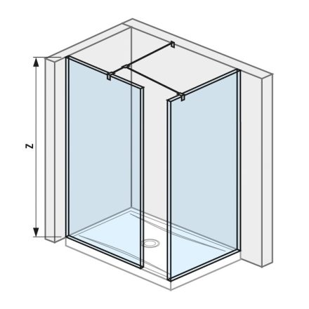 Jika Pure sarok üvegfal 70x80cm 2684230026681