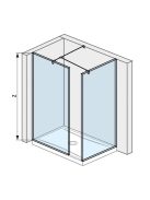 Jika Pure sarok üvegfal 80x90cm 2684260026681