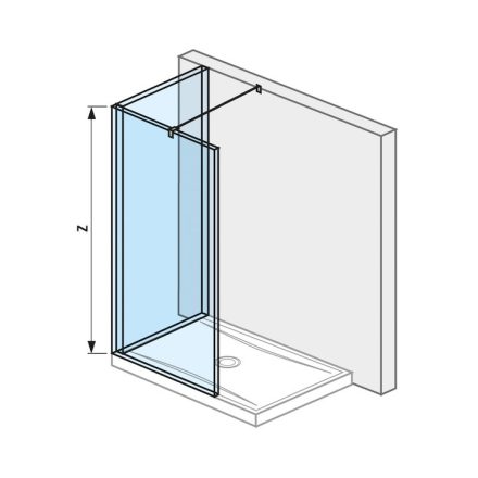 Jika Pure "L" alakú üvegfal 120x80cm 2694210026681