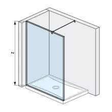   Jika Pure oldalfalhoz rögzített üvegfal 100cm 2694280026681
