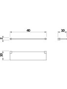 Jika Basic üveg polc 40cm 3853A10040001