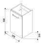 Jika Lyra Plus Viva alsószekrény 40cm-es kézmosóhoz, 1 ajtóval, fehér H40J3802003001
