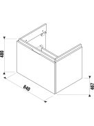 Jika Cubito Pure alsószekrény 1 fiókkal 64x48 cm, fehér 40J4243015001