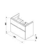 Jika Cubito Pure alsószekrény 2 fiókkal 84 cm, tölgy 40J4264025191
