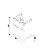 Jika Cubito Pure alsószekrény 2 fiókkal 54 cm, fehér 40J4224025001