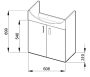 Jika Lyra Pack alsószekrény 65cm-es mosdóval H4519614323001