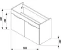 Jika Cube fehér alsószekrény mosdóval 100cm 4536511763001