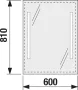 Jika Clear tükör 60x81cm LED világítással 