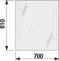 Jika Clear tükör 70x81cm LED világítással