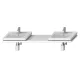 Jika Cubito Pure fehér mosdótartólap,2 kivágással, vágható, 135-220cm 46J4240145001
