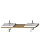 Jika Cubito Pure tölgy mosdótartólap,2 kivágással, vágható, 135-220cm 46J4240145191
