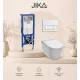 Jika Mila bidéfunkciós WC szett fehér nyomólappal, modern kialakítással és automata öblítéssel.