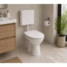   Jika Lyra Plus alsó kifolyású álló WC szett lapos öblítéssel, oldalsó bekötésű tartállyal és ülőkével