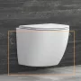Karag Milos mélyöblítésű fali kerámia WC csésze Rimless, fényes fehér LT-046E-NRGW