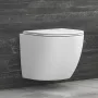 Karag Milos Rimless fali kerámia WC csésze SoftClose ülőkével fényes fehér LT-046E-NRGW