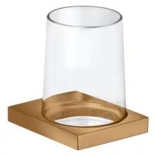   Keuco Edition 11 fogmosó üvegpohár fali konzollal, szálcsiszolt bronz 11150039000