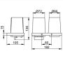 Keuco Edition 11 fali tartó fogmosópohárral és szappanadagolóval, szálcsiszolt fekete króm 11153139000