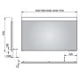 Keuco Edition 400 fali tükör 53,5x65 cm, LED világítással 11596171000