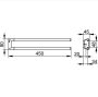 Keuco Reva dupla törölközőtartó 450 mm, króm 12818010000
