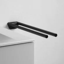   Keuco Reva dupla törölközőtartó 450 mm, matt fekete 12818370000