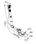 Kludi Rotexa automata le-és túlfolyógarnitúra 550 mm, fehér 2108000-00