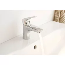   Kludi Pure&Solid 75 Hidegindítású ECO mosdócsaptelep lefolyógarnitúrával, króm 343880575WR4