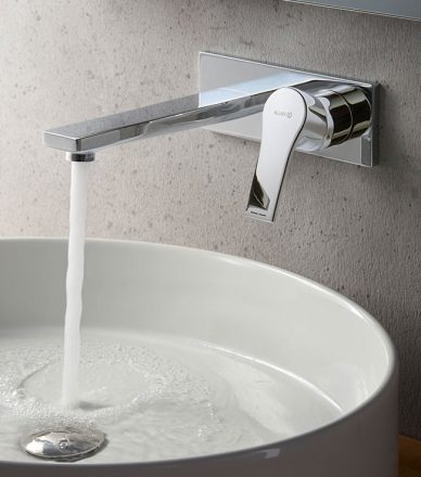 Kludi Zenta SL falra szerelhető mosdócsaptelep 180 mm-es kifolyóval, króm 482470565