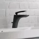 Kludi Balance egykaros matt fekete mosdócsaptelep, automata lefolyógarnitúrával 520238775