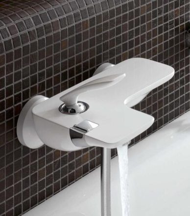 Kludi Balance egykaros króm/fehér kádtöltő- és zuhanycsap 524459175