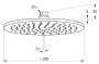 Kludi A-QA ívelt gömbcsuklós fejzuhany 250 mm, króm 6432505-00WR9
