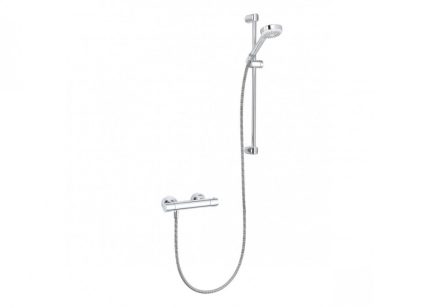 Kludi Logo shower duo 600 termosztátos zuhanycsaptelep zuhanyszettel, króm 6857505-00