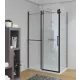 Kolpa San Virgo Uni TK 120x80/K zuhanykabin fekete profillal 512950