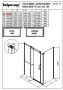 Kolpa San Virgo Uni TK 120x80/K zuhanykabin fekete profillal 512950