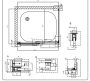 Kolpa San Virgo Uni TK 120x80/K zuhanykabin fekete profillal 512950