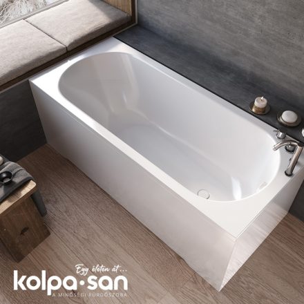 Kolpa San Betty beépíthető fürdőkád test 180x80 cm, oldallefolyóval, fehér 565190