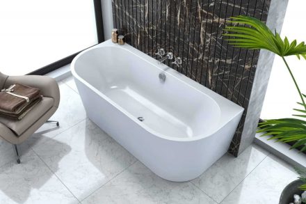 Kolpa San Dream-SP akril fürdőkád le- és túlfolyóval 170x75 cm, fehér 570550