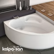   Kolpa San Royal előlapos sarokkád kombinált masszázsal 130x130 cm, elektronikus vezérléssel, fehér 591470